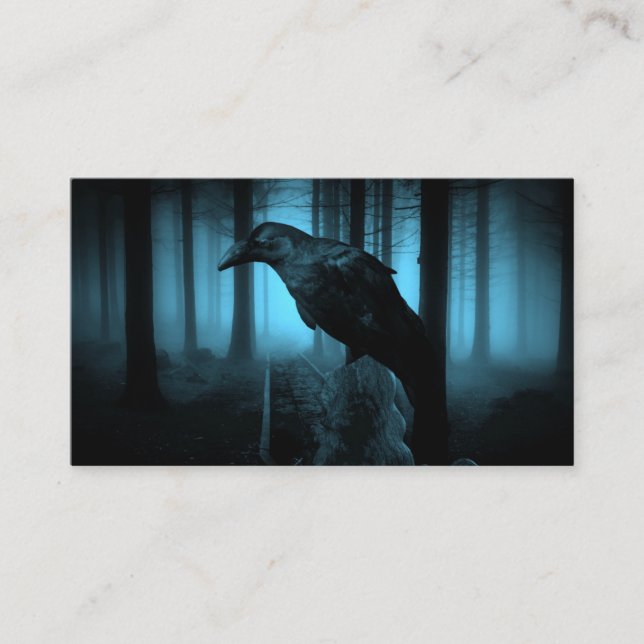 Raven in Forest Visitenkarte (Vorderseite)