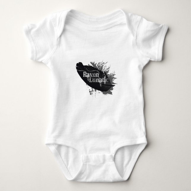 Raven Lunatic Fusion Zitat für Vogelliebhaber Feat Baby Strampler (Vorderseite)