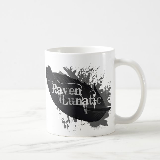 Raven Lunatic Fusion Zitat für Vogelliebhaber Kaffeetasse (Rechts)