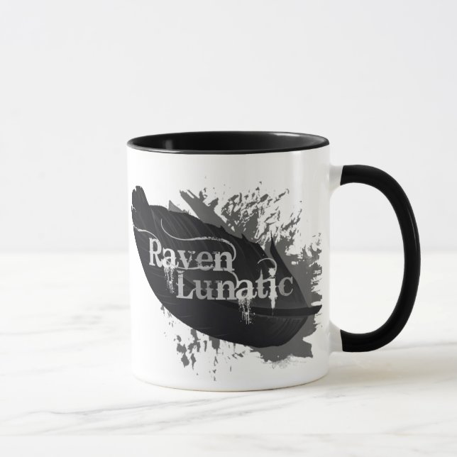 Raven Lunatic Fusion Zitat für Vogelliebhaber Tasse (Rechts)