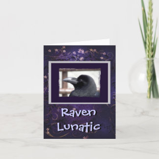 Raven Lunatic Greeting Card Karte