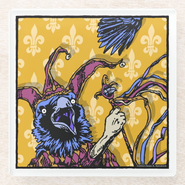 Raven Mad - Pop Goth Nightmare Surreal Glasuntersetzer (Vorderseite)