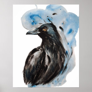 Raven Magic Harmonic Totem Harmonie Wasserfarben M Poster