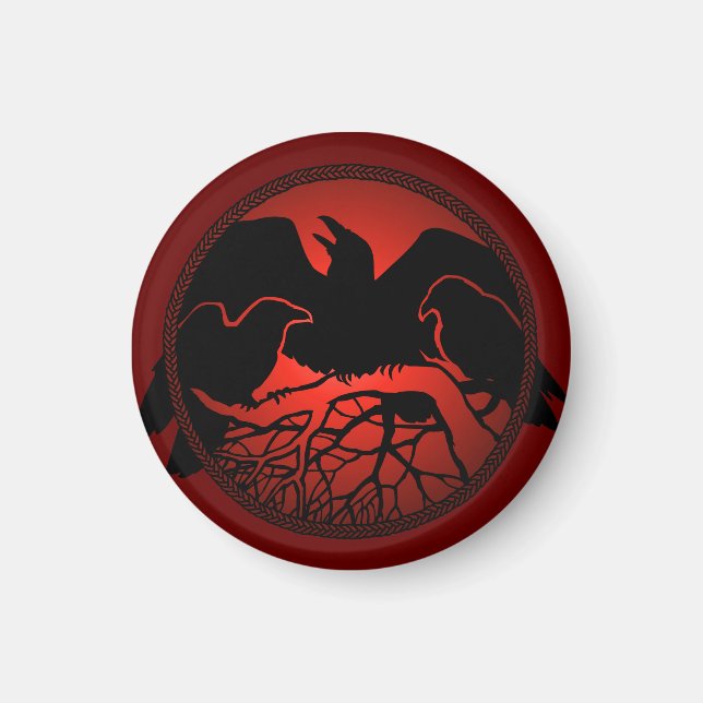 Raven Magnet Raven Art Amérindien Frigo Cadeaux Ma (Devant)