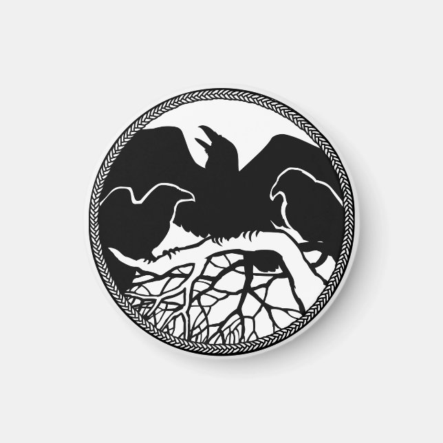 Raven Magnets Raven Native Art Kühlschrankmagnet G (Vorne)