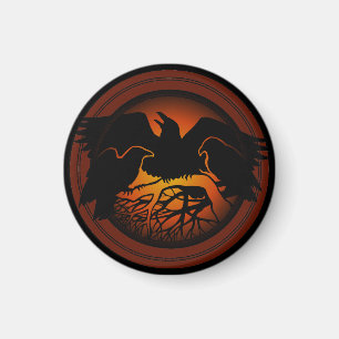 Raven Magnets Raven Native Art Kühlschrankmagnet G