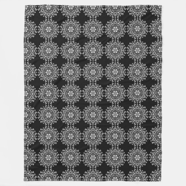 Raven Mandala Fleecedecke (Vorderseite)