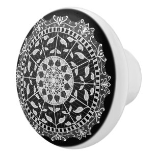 Raven Mandala Keramikknauf