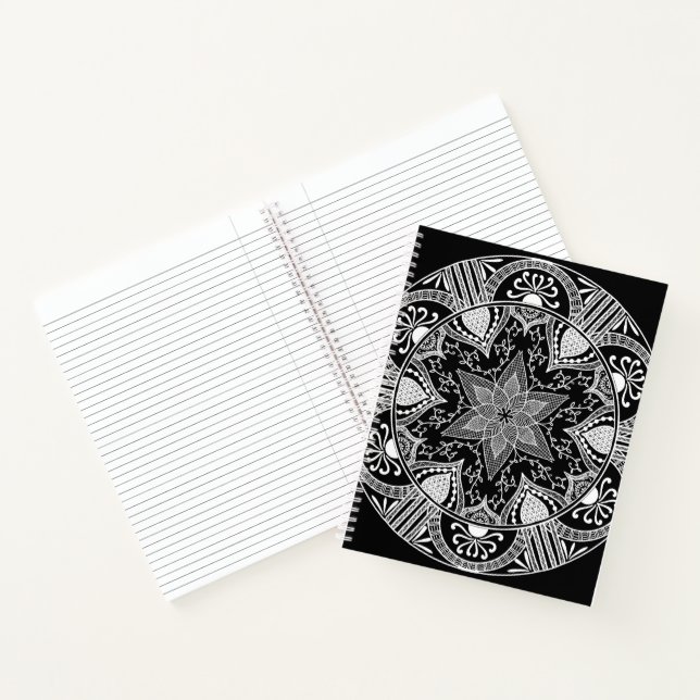 Raven Mandala Notizbuch (Innenseite)