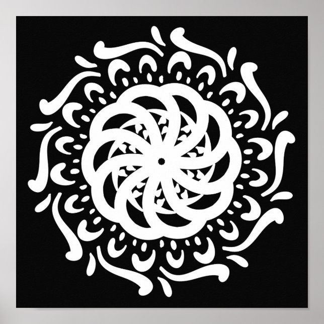 Raven Mandala Poster (Vorne)