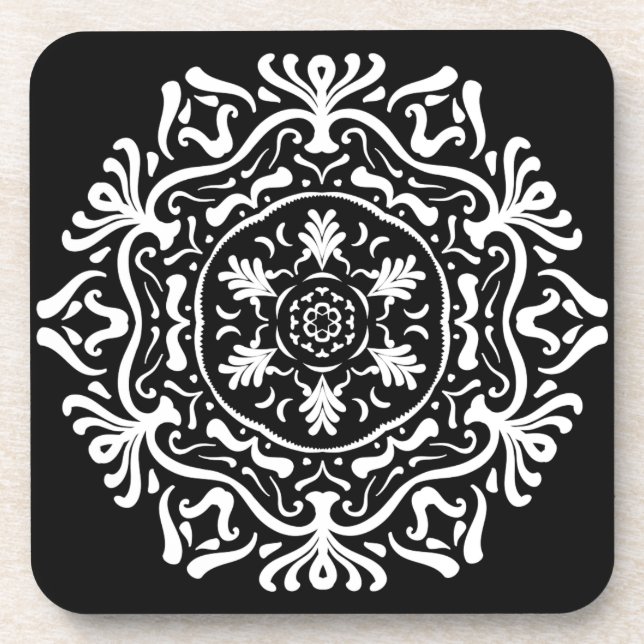 Raven Mandala Untersetzer (Vorderseite)