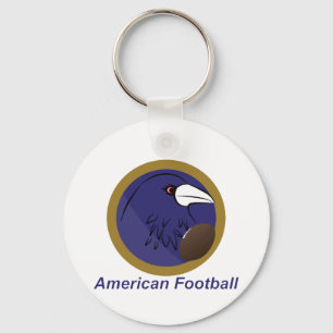 Raven mit American Football Schlüsselanhänger