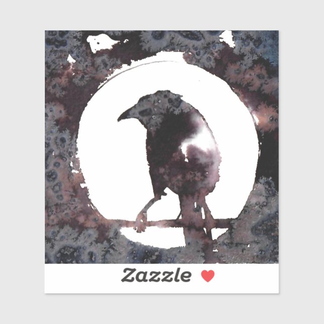 Raven Moon Aufkleber (Blatt)