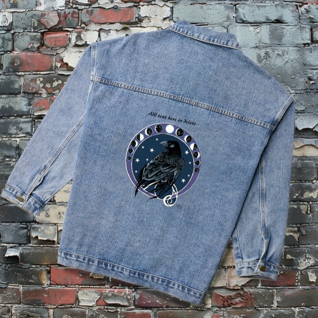 Raven Moon Phases Stars Blue Jeansjacke (Von Creator hochgeladen)
