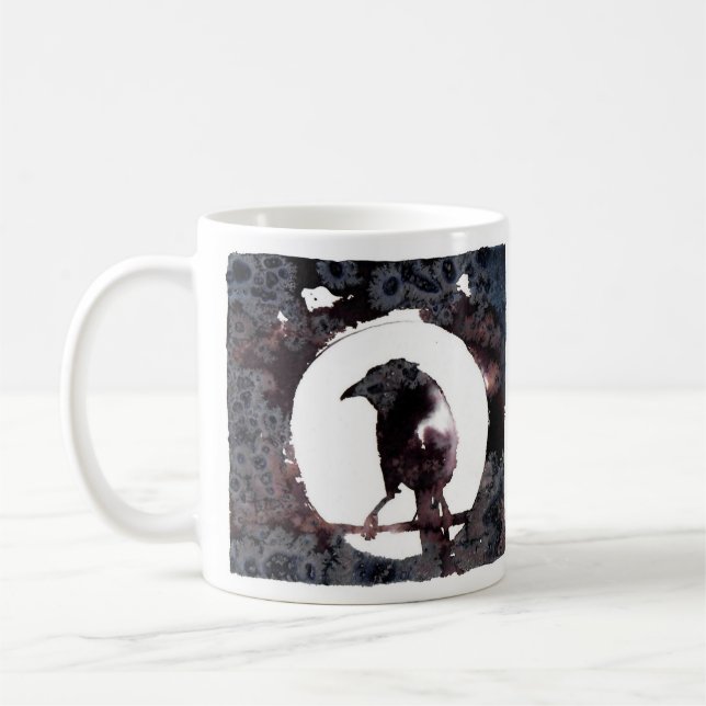 Raven Moon (vorne und hinten) Kaffeetasse (Links)