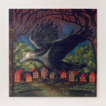 Raven Moonlight Hexen Halloween Nacht