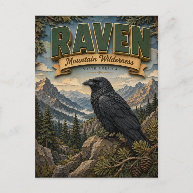 Raven Mountain Wilderness POPCUT Postkarte (Vorderseite)