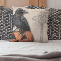 Raven on Kürbislaterne | Viktorianisch gestylt
