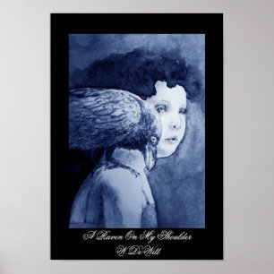Raven on my Schulter Print Poster
