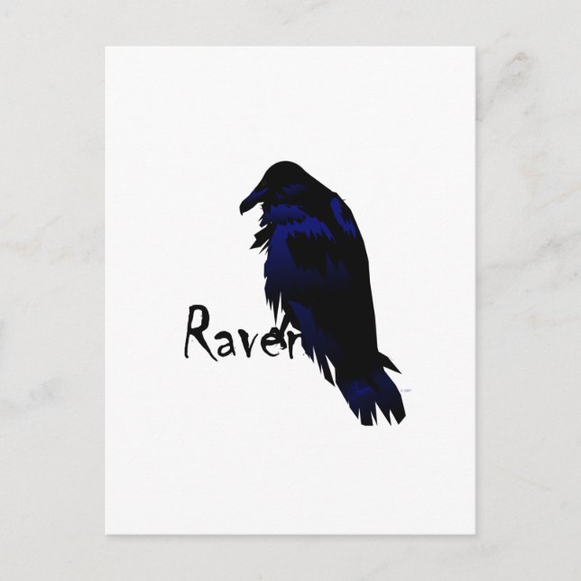 Raven on Raven Postkarte (Vorderseite)
