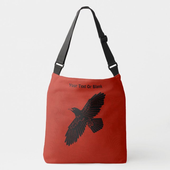 Raven on Red Tragetaschen Mit Langen Trägern (Vorderseite)