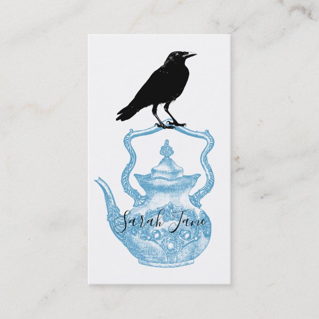 Raven on the Blue Teapot Visitenkarte (Vorderseite)