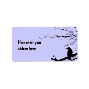 Raven on the Tree Adressaufkleber
