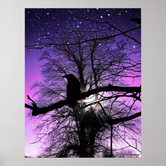 Raven on the Tree Poster (Vorne)