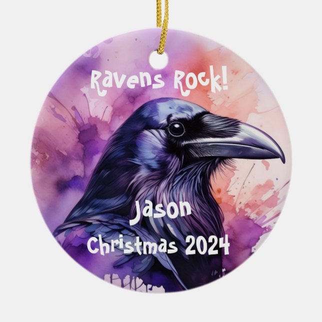 Raven Personalisiert Ornament (Vorne)