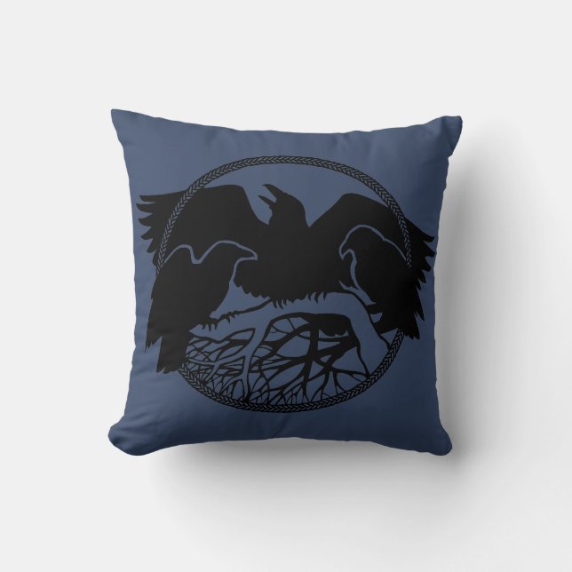 Raven Pillows First Nations Raven Art Pillows Kissen (Vorderseite)