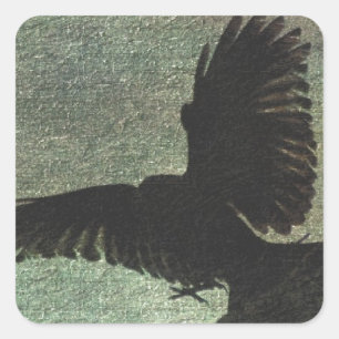 Raven Quadratischer Aufkleber