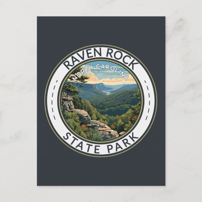 Raven Rock Staat Park North Carolina Abzeichen Postkarte (Vorderseite)