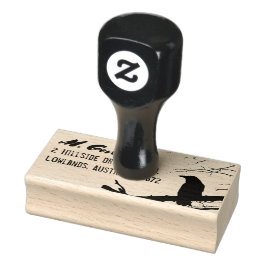 Raven Rücksendeadresse Briefmarke Gummistempel