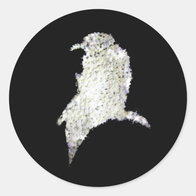 Raven Runder Aufkleber (Vorderseite)