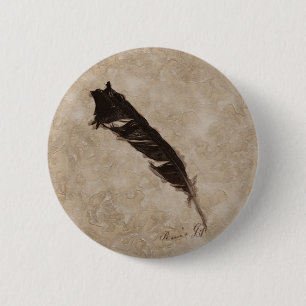 Raven’s Feather Bird-lover Crow design Button