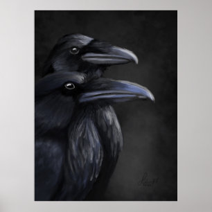 Raven Shadows: Mystisches Duo in Noir Poster