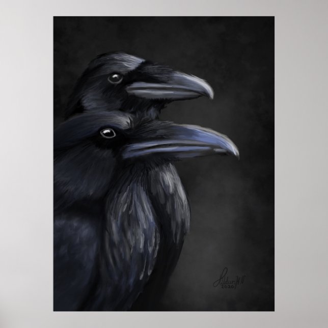 Raven Shadows: Mystisches Duo in Noir Poster (Vorne)