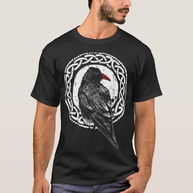 Raven Shirt Men Girl Women to Shirt Shirt Goth Bir (Vorderseite)