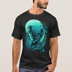 Raven Shirt Men Girl Women to Shirt Shirt Goth Bir