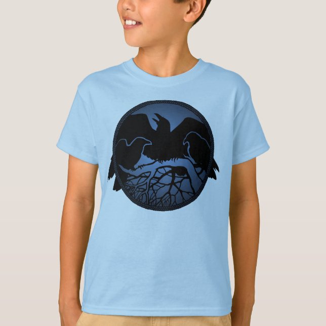 Raven-Shirts des Kindes Raven / Crow Art Kid's T - T-Shirt (Vorderseite)