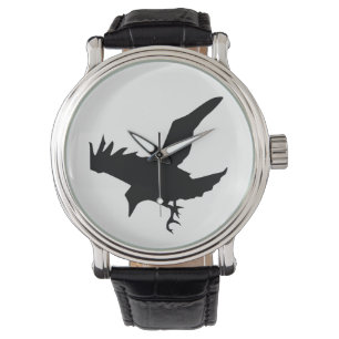 Raven Silhouette Armbanduhr