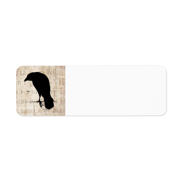 Raven Silhouette - Vintag Retro Ravens & Crows (Vorne)