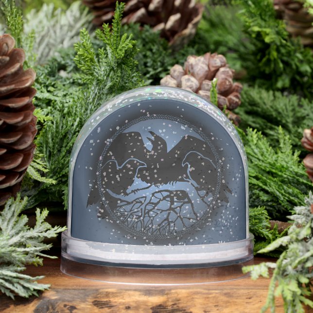 Raven Snow Globe Personalized Raven Snow Globes (Hiver)