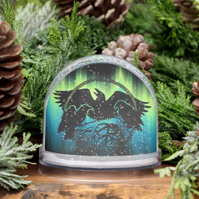Raven Snow Globe Personalized Raven Snow Globes Schneekugeln (Winter)
