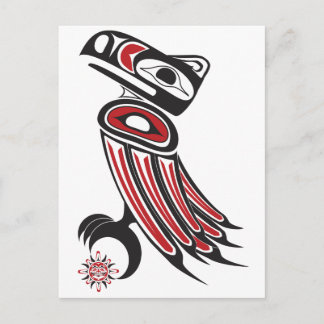 Raven steals the sun postkarte