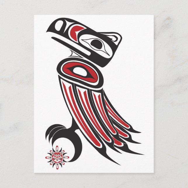 Raven steals the sun postkarte (Vorderseite)