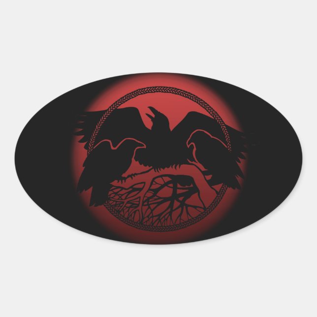 Raven Stickers Native Wildlife Raven Art Stickers (Vorderseite)