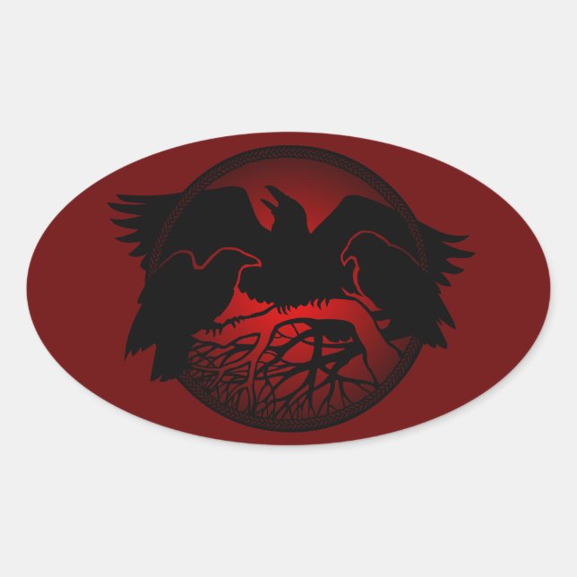 Raven Stickers Native Wildlife Raven Art Stickers (Vorderseite)