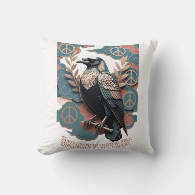 Raven Tantrum Mediator T Shirt Kissen (Vorderseite)
