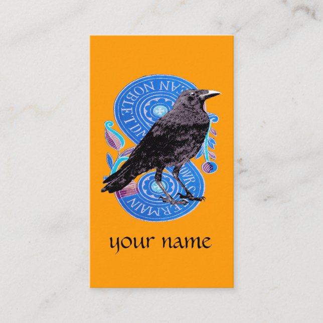 Raven Tarot Card Visitenkarte (Vorderseite)